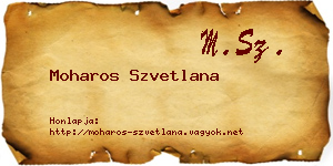 Moharos Szvetlana névjegykártya